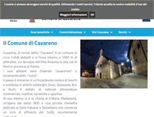 Tablet Screenshot of comune.cavareno.tn.it